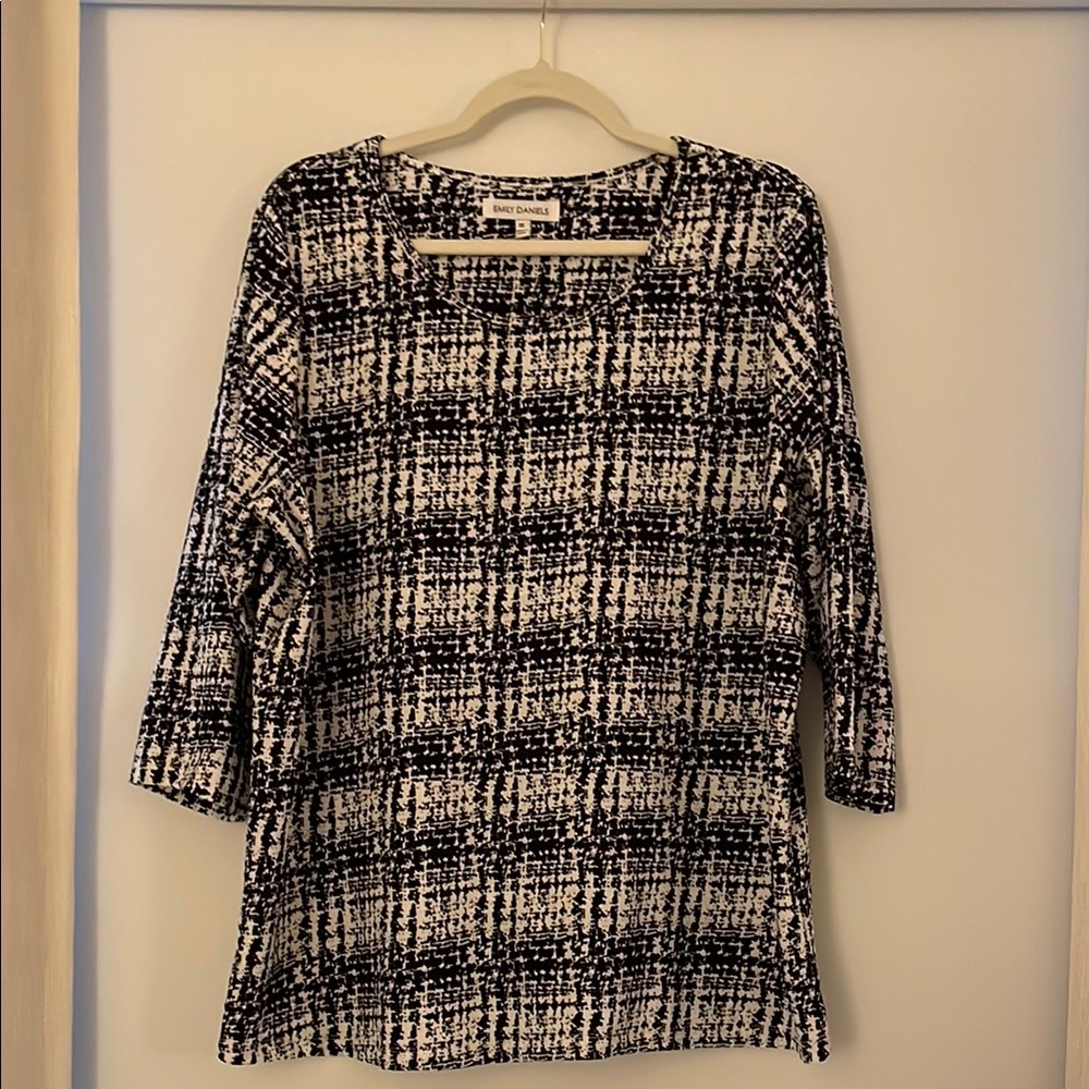 Emily Daniel’s Black and White 1X Women's Top